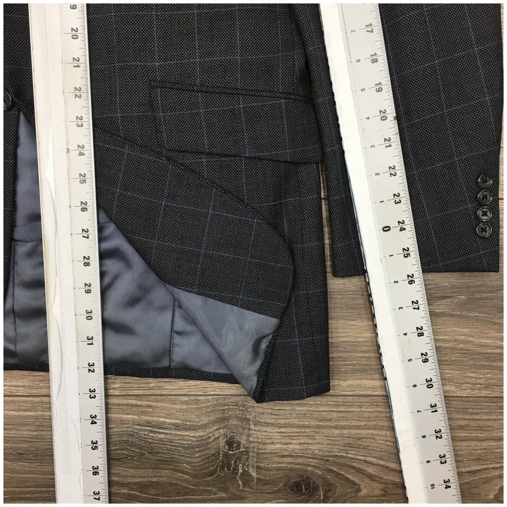 TOM JAMES Men Bespoke Blazer Sport Coat Casual Jacket Size 42L Classic Wool Suit